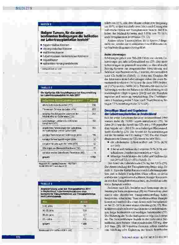 Vorschauseite 4: Irreversibles Leberversagen: Transplantation als Behandlungsoption Teil 3 der Serie zur Leberzirrhose