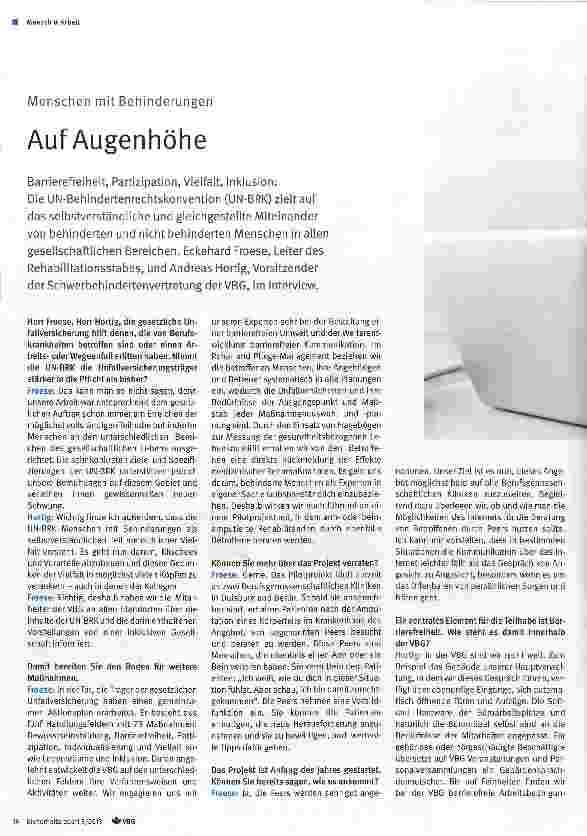 Vorschauseite 1: Auf Augenhöhe