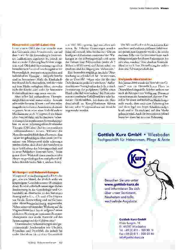 Vorschauseite 2: Cytotec in der Geburtshilfe: umstritten und umsatzstark
