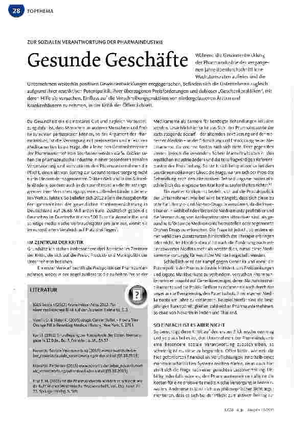 Vorschauseite 1: Gesunde Geschäfte