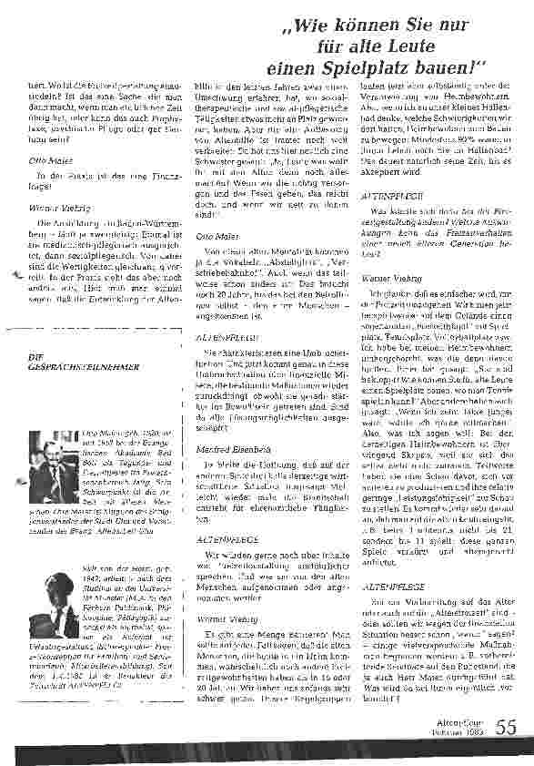Vorschauseite 3: Freizeitgestaltung im Altenheim