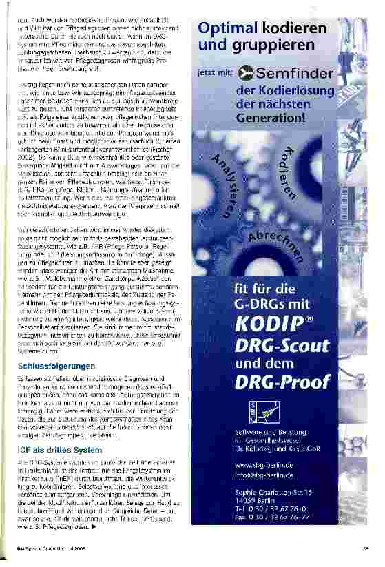 Vorschauseite 3: ICD-10 und Pflegediagnosen Zu den unterschiedlichen Aussagen zweier Klassifikationssysteme