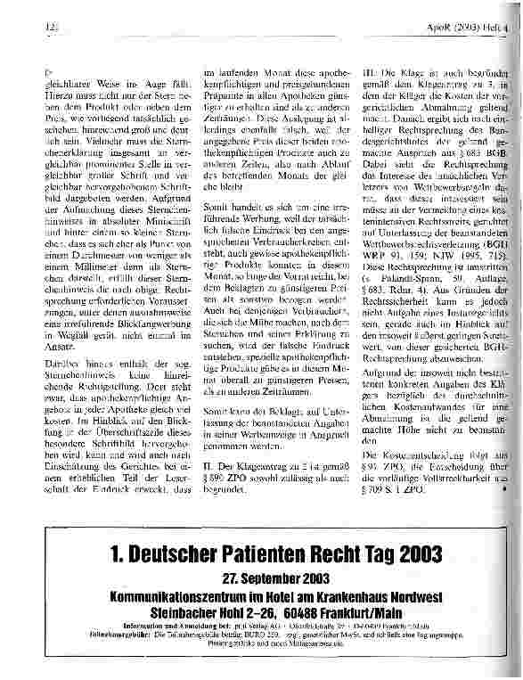 Vorschauseite 5: Zur Werbung mit Aktuelle Angebote des Monats LG Saarbrücken, Urteil vom 11. April 2000