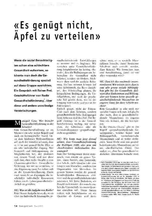 Vorschauseite 1: Es genügt nicht, Äpfel zu verteilen