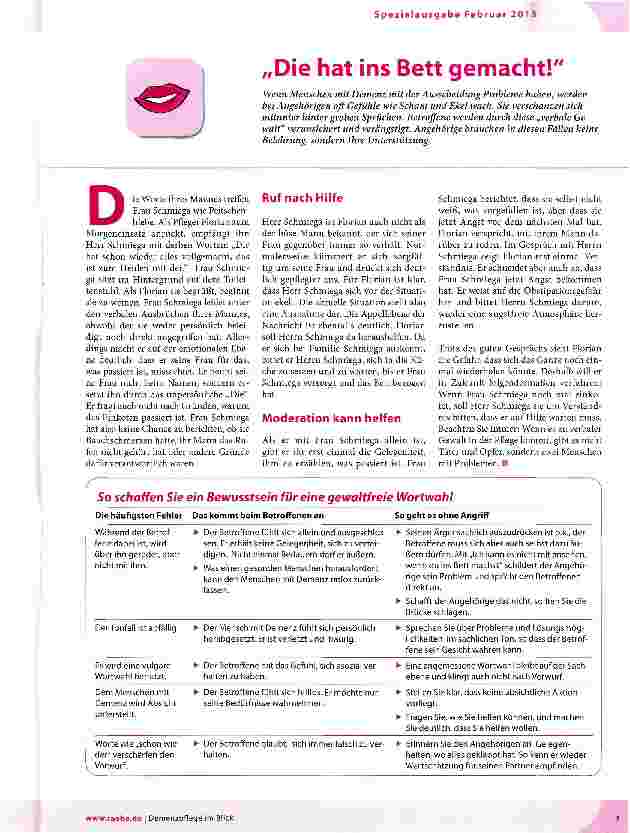 Vorschauseite 1: „Die hat ins Bett gemacht!