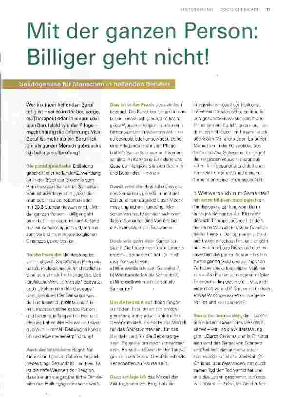 Vorschauseite 1: Mit der ganzen Person Billiger geht nicht!