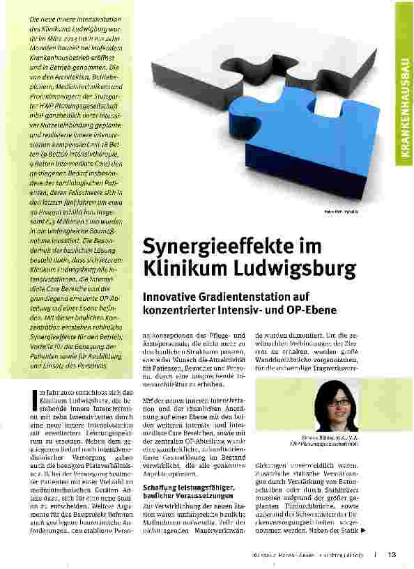 Vorschauseite 1: Synergieeffekte im Klinikum Ludwigsburg