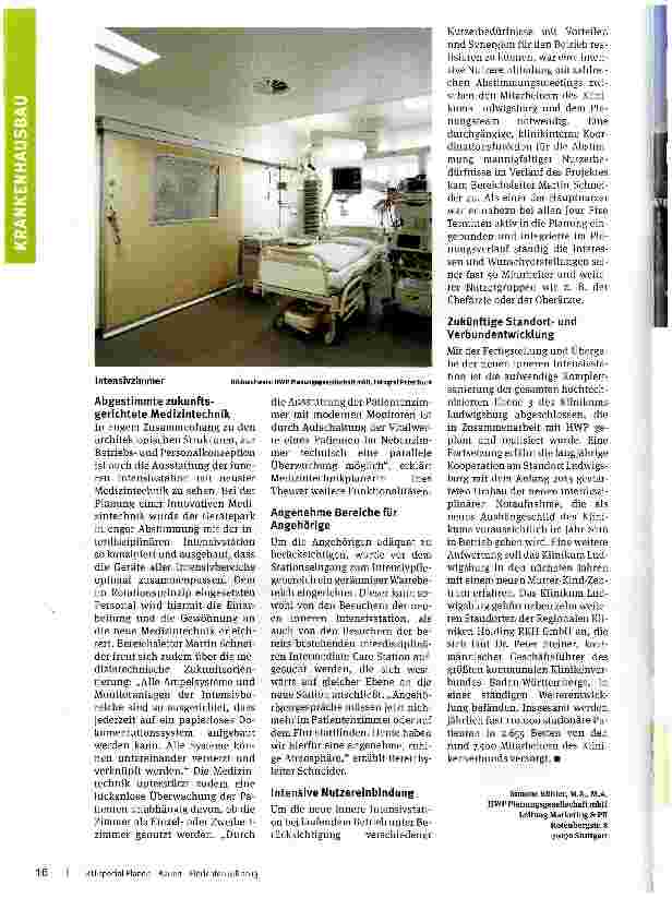 Vorschauseite 4: Synergieeffekte im Klinikum Ludwigsburg