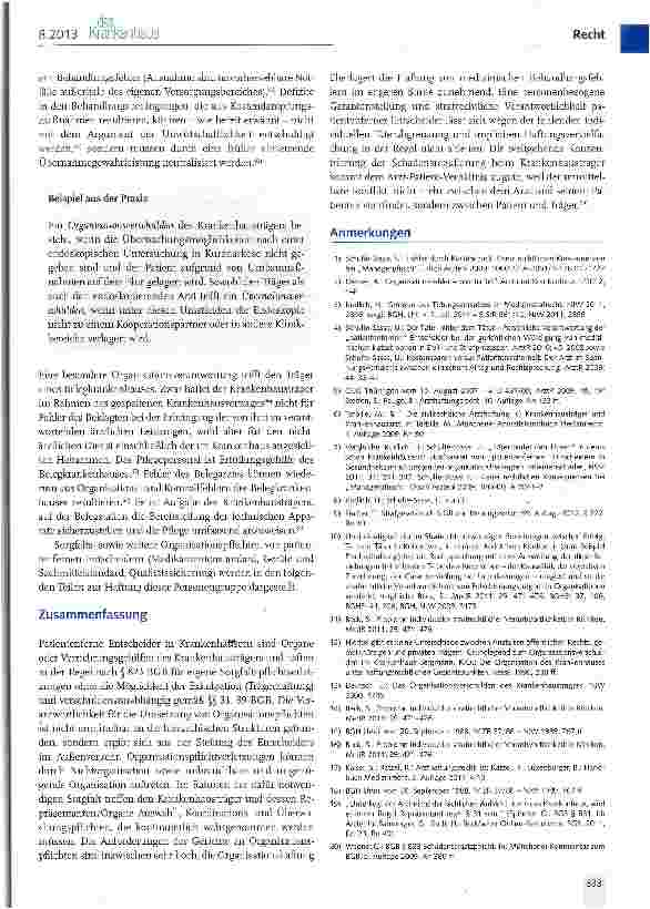 Vorschauseite 5: Rechtliche Verantwortlichkeit patientenferner Entscheider in Krankenhäusern (I)