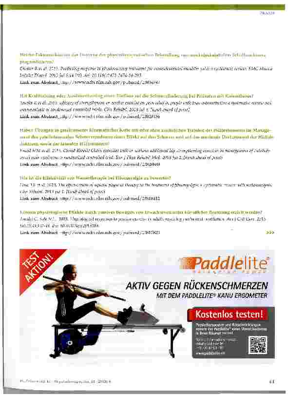 Vorschauseite 6: Evidenz-Update für die Physiotherapie