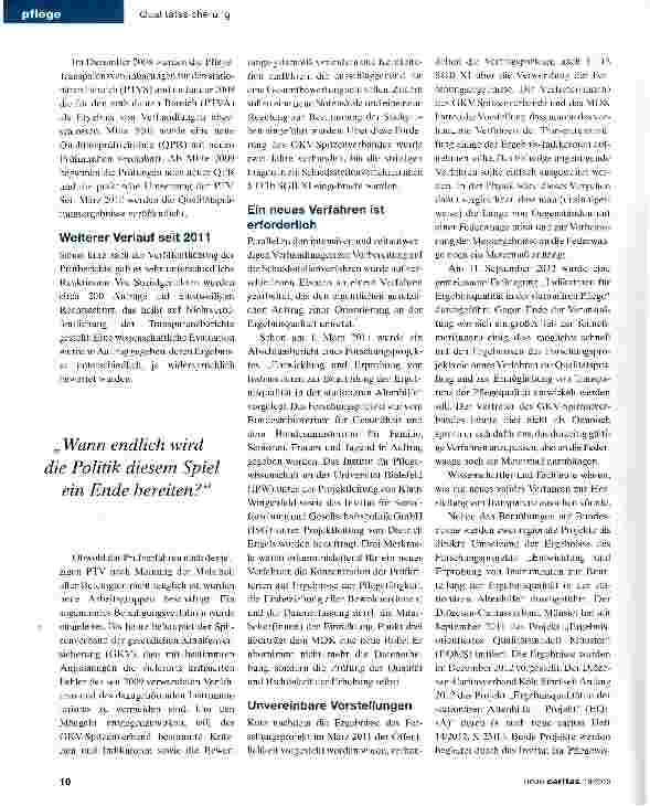 Vorschauseite 2: Schlechtes Zeugnis für die Pflegenoten
