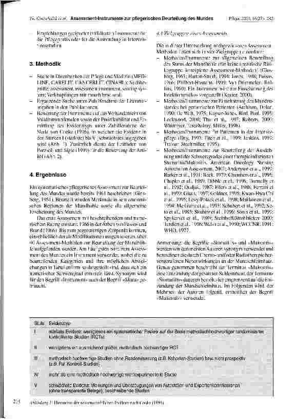 Vorschauseite 3: Assessment-Instrumente zur pflegerischen Beurteilung des Mundes Ein Literaturreview