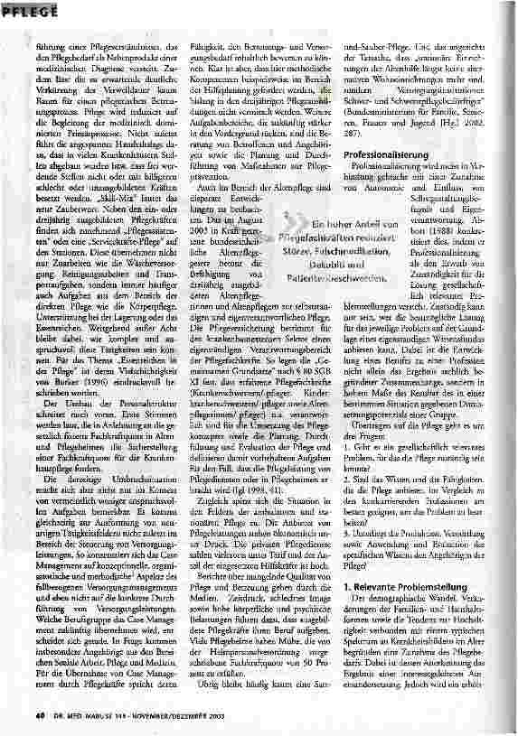 Vorschauseite 2: Pflege-Professionalisierung