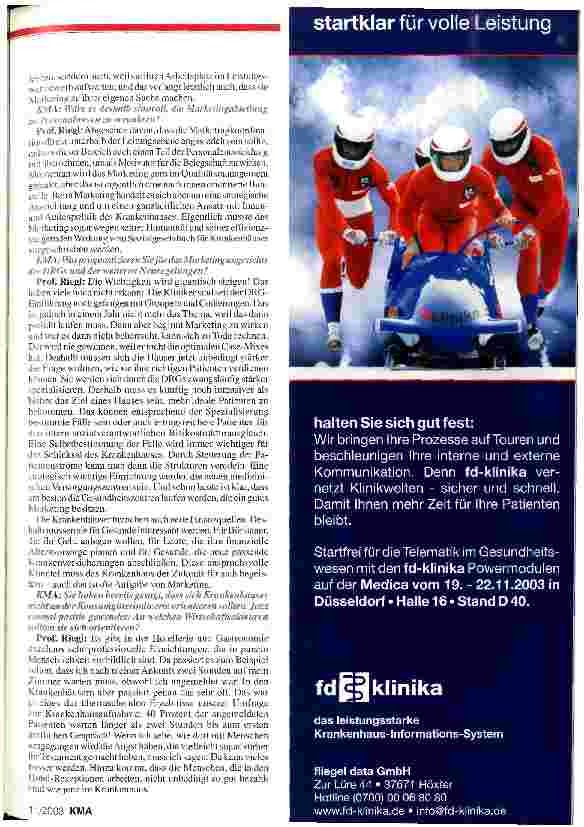 Vorschauseite 3: Marketing für Kliniken gehört ins Sozialgesetzbuch