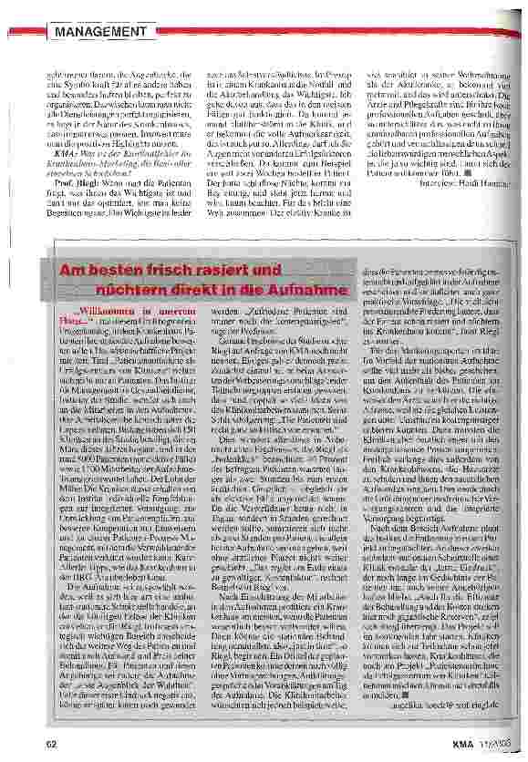 Vorschauseite 5: Marketing für Kliniken gehört ins Sozialgesetzbuch