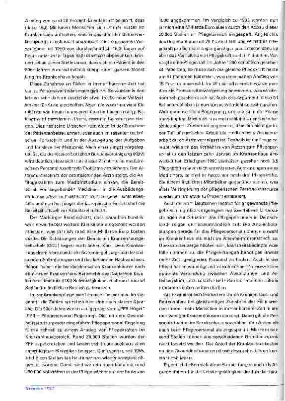 Vorschauseite 2: Die Beschleunigungsmühle mahlt weiter Visionen einer zukünftigen Krankenhausverordnung