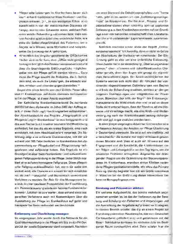 Vorschauseite 6: Die Beschleunigungsmühle mahlt weiter Visionen einer zukünftigen Krankenhausverordnung
