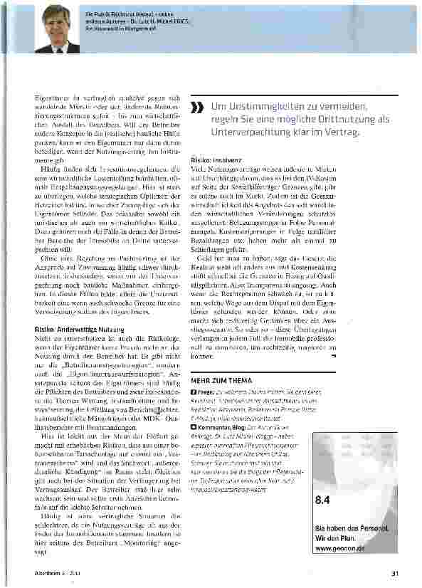 Vorschauseite 2: Bei Miete und Pacht: Vertragsmonitoring betreiben