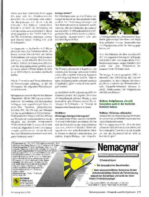 Vorschauseite 2: Phytopharmaka in der Geriatrie
