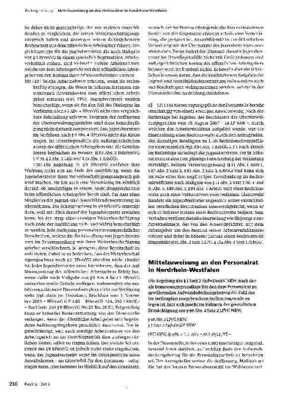 Vorschauseite 4: Rechtsanwaltskosten in Rechtsmittelinstanzen bei Weiterbeschäftigungsverlangen
