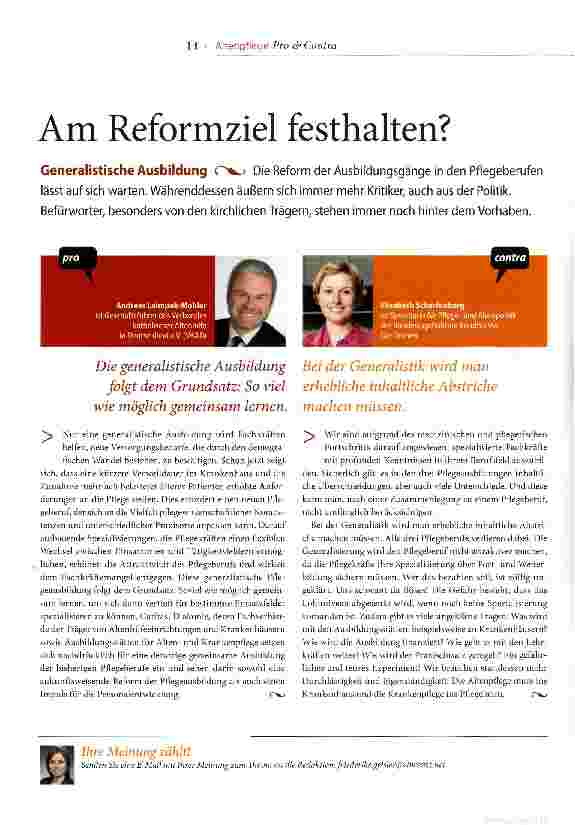 Vorschauseite 1: Am Reformziel festhalten?