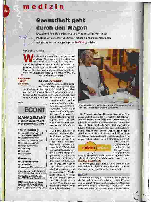 Vorschauseite 1: Gesundheit geht durch den Magen