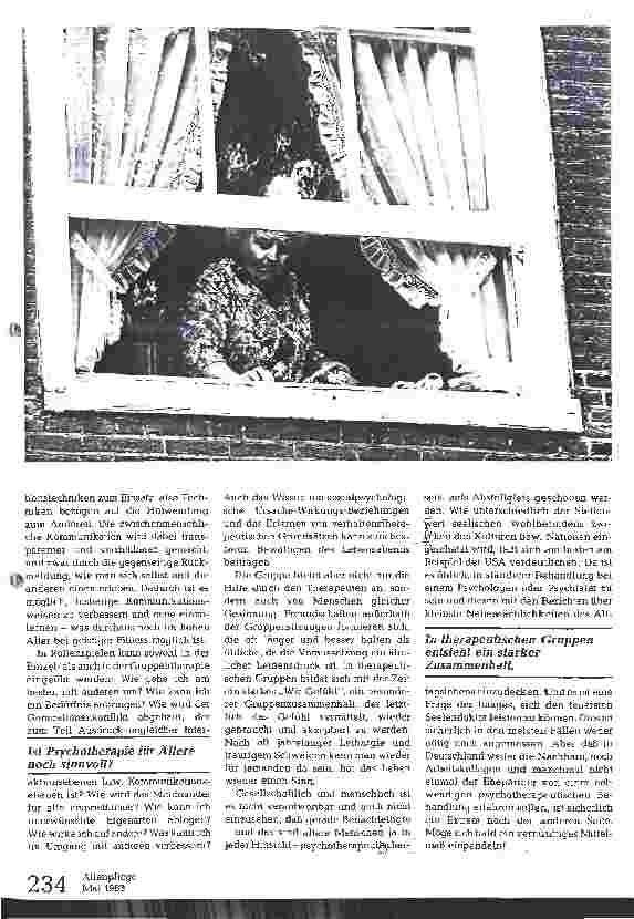 Vorschauseite 2: Psychotherapie für alte Menschen?