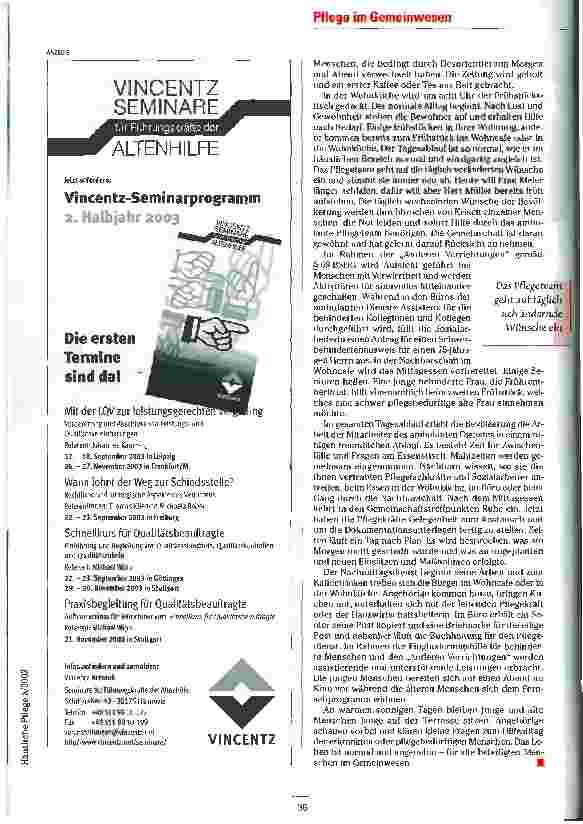 Vorschauseite 4: Die Pflege in das Zusammenleben integrieren