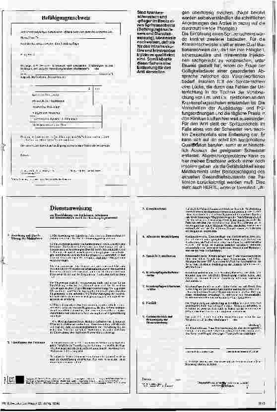 Vorschauseite 3: i.v. Injektionen durch das Pflegepersonal erlaubt oder verboten 4. Folge