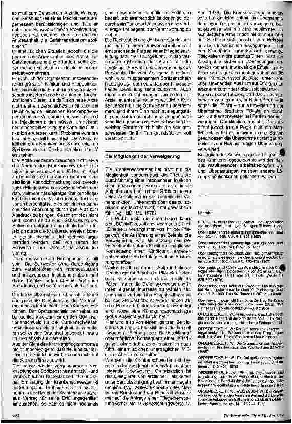 Vorschauseite 4: i.v. Injektionen durch das Pflegepersonal erlaubt oder verboten 4. Folge
