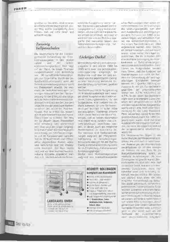 Vorschauseite 4: Die Zukunft muß stärker durch Wettbewerb geprägt sein Budgetierung stellt keine Dauerlösung dar