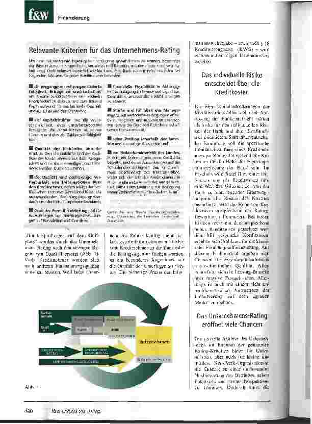 Vorschauseite 3: Richtig auf das Rating vorbereiten Die Kreditnehmer dürfen keine Zeit mehr verlieren