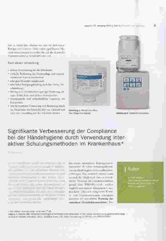 Vorschauseite 2: Das SolidSafe Dispenser von Ecolab ein Bericht aus der Praxis