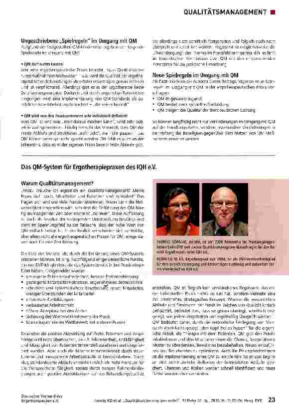 Vorschauseite 2: Qualitätssicherung, quo vadis?