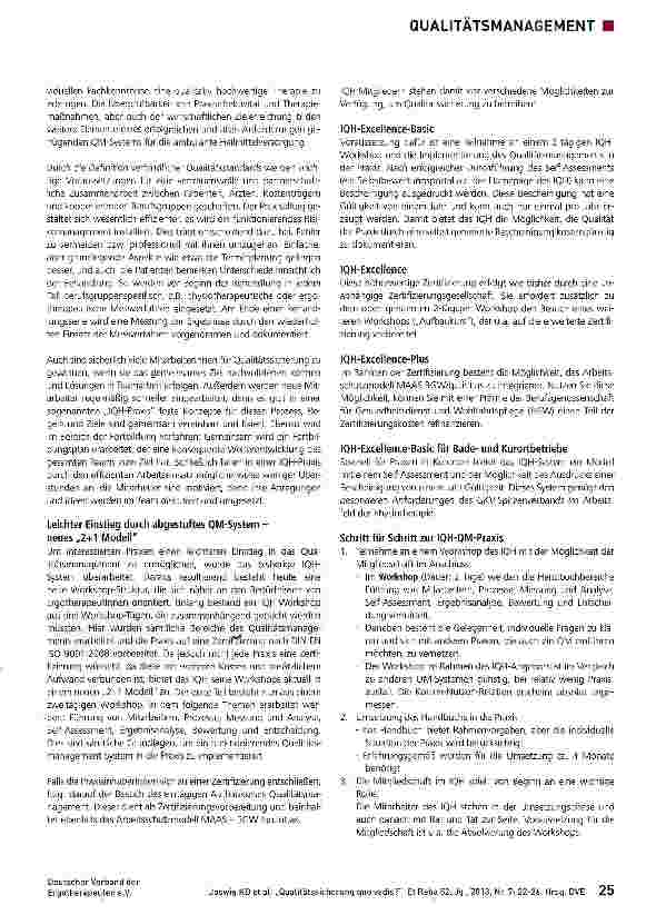 Vorschauseite 4: Qualitätssicherung, quo vadis?