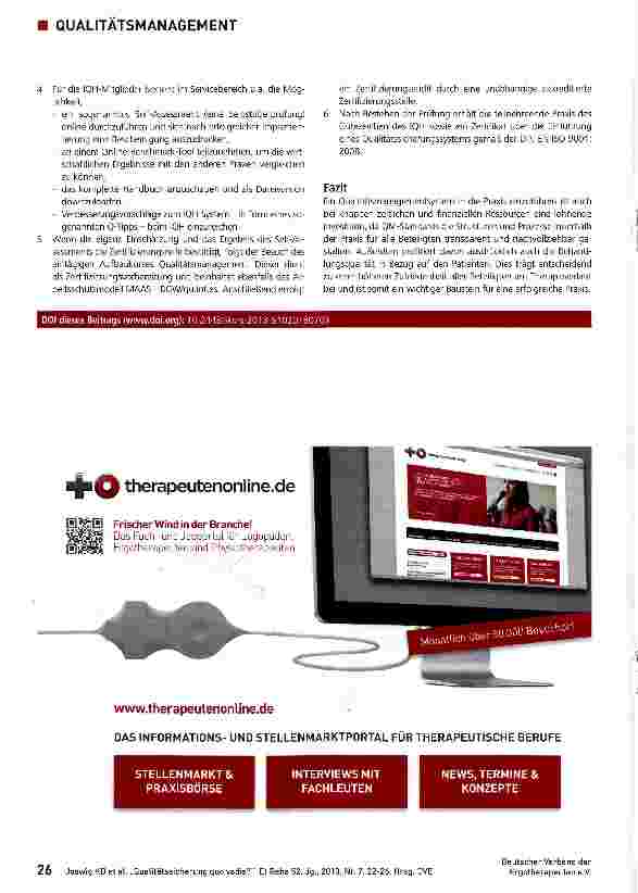 Vorschauseite 5: Qualitätssicherung, quo vadis?