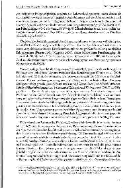 Vorschauseite 3: Gesundheitsund Arbeitssituation von Pflegenden in der stationären Langzeitversorgung