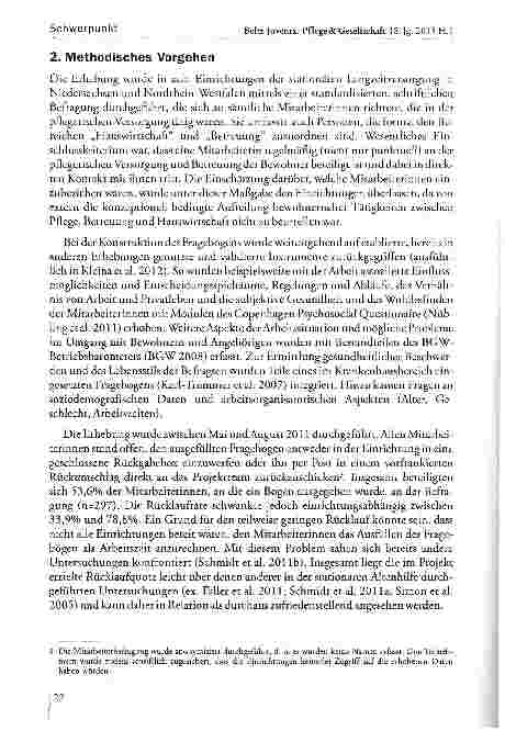 Vorschauseite 4: Gesundheitsund Arbeitssituation von Pflegenden in der stationären Langzeitversorgung