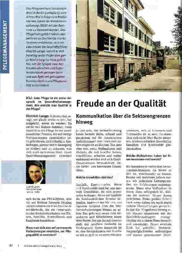 Vorschauseite 1: Freude an der Qualität