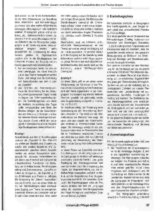Vorschauseite 2: Beziehungsaufbau und Zusammenarbeit zwischen Auszubildenden und Praxisanleitern