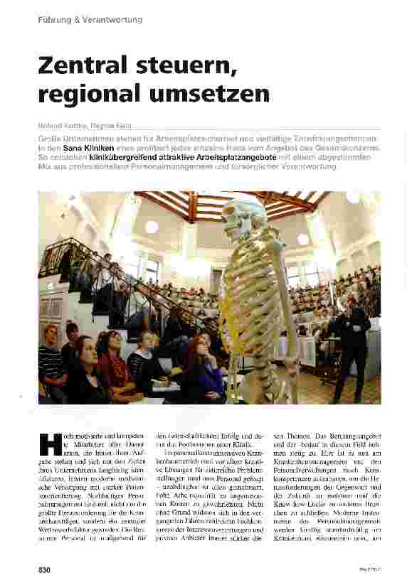 Vorschauseite 1: Zentral steuern, regional umsetzen