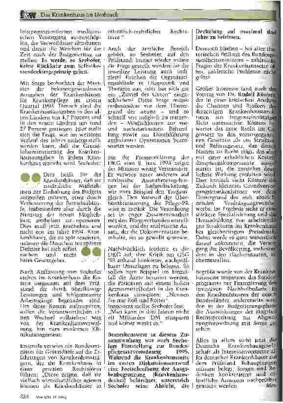 Vorschauseite 2: Das Krankenhaus im Umbruch 18. Hospital Congress vom 15. - 18. Juni 93 in Hannover