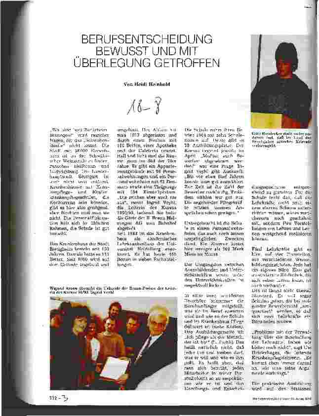 Vorschauseite 1: Berufsentscheidung bewußt und mit Überlegung getroffen