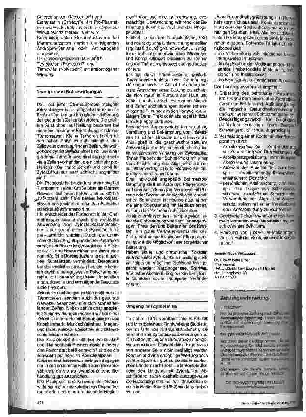 Vorschauseite 4: Chemotherapie maligner Tumoren