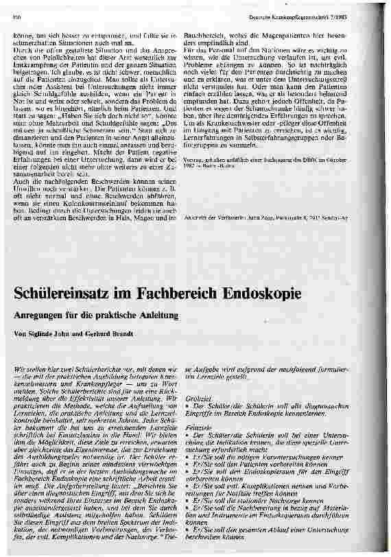 Vorschauseite 3: Eine Patientin erlebt endoskopische Untersuchungen