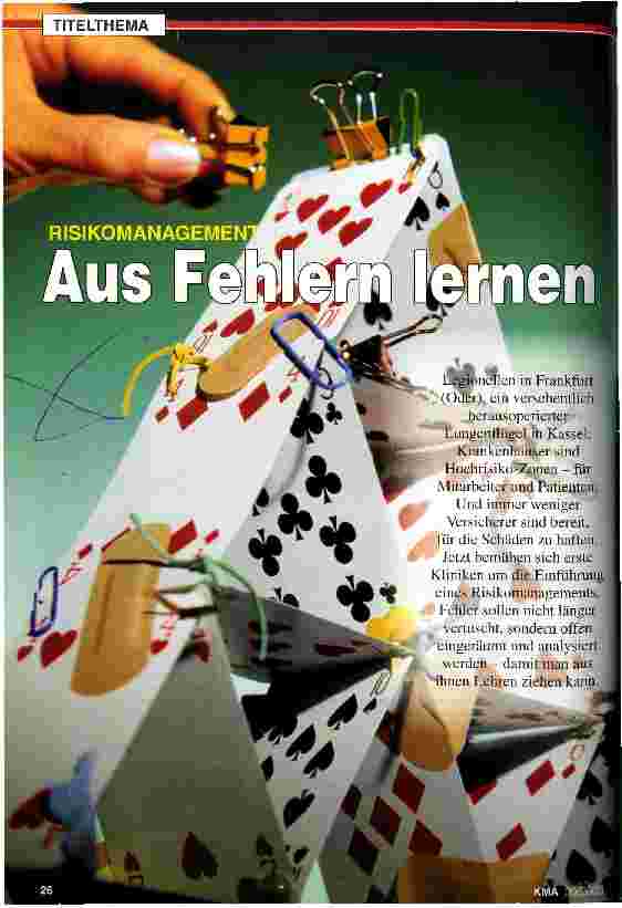 Vorschauseite 1: Risikomanagement: Aus Fehlern lernen