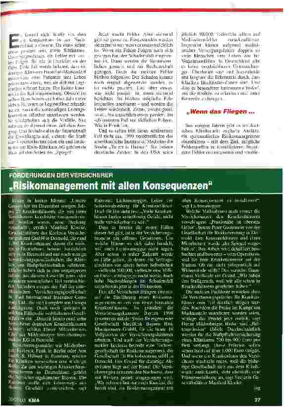 Vorschauseite 2: Risikomanagement: Aus Fehlern lernen