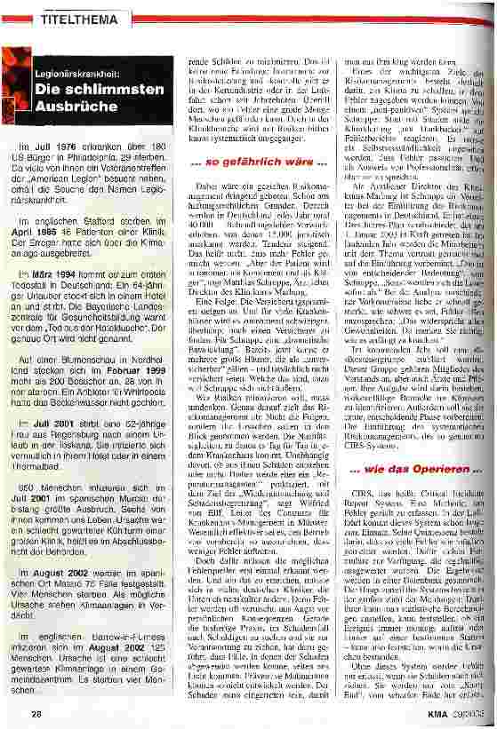 Vorschauseite 3: Risikomanagement: Aus Fehlern lernen