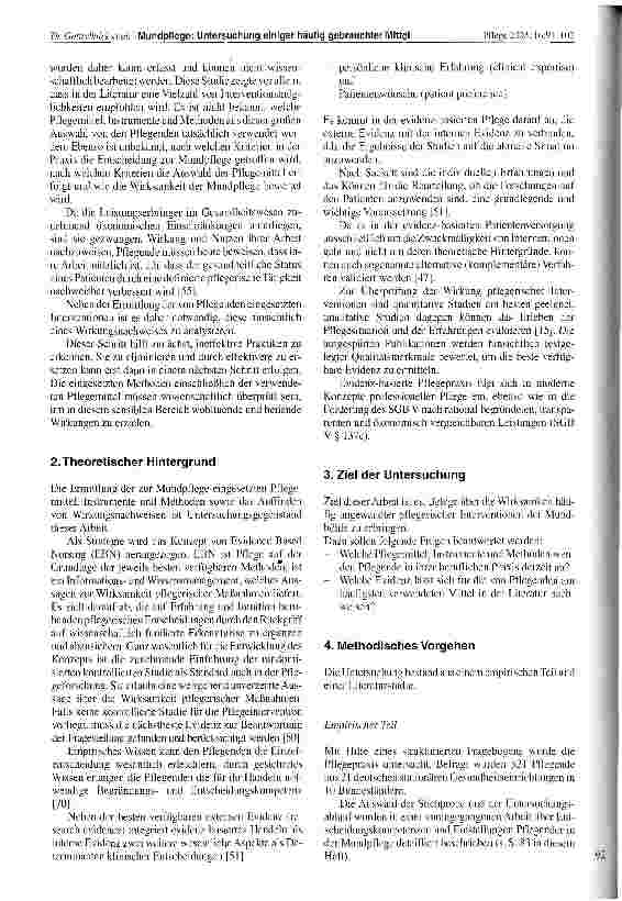 Vorschauseite 2: Untersuchung einiger häufig gebrauchter Mittel, Instrumente und Methoden zur Mundpflege hinsichtlich einer evidenzbasierten Anwendung