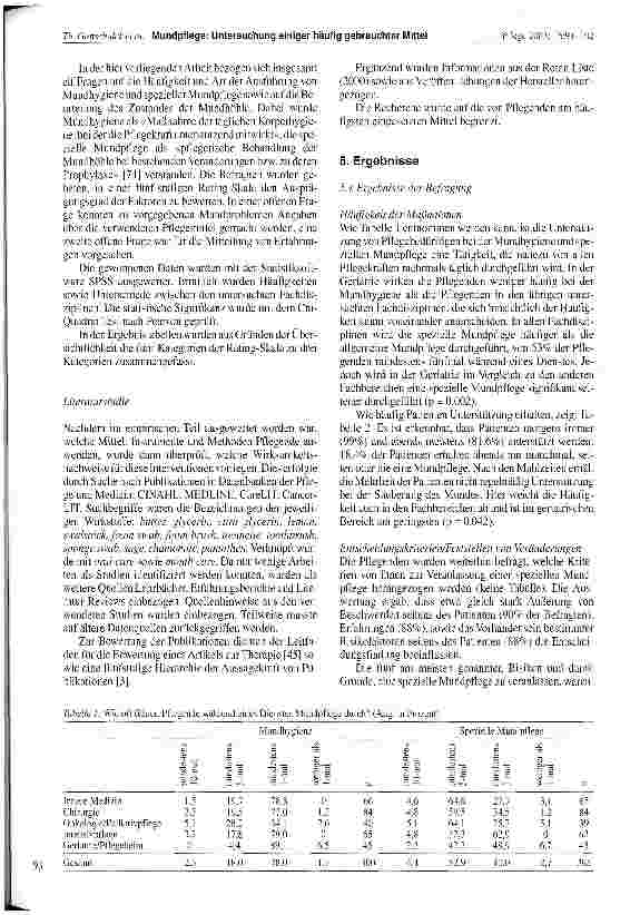 Vorschauseite 3: Untersuchung einiger häufig gebrauchter Mittel, Instrumente und Methoden zur Mundpflege hinsichtlich einer evidenzbasierten Anwendung